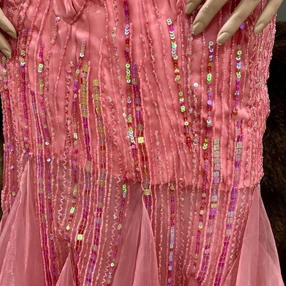 Vintage Style, Multiple Ways to Wear, Stunning Sequins & Beaded Mermaid Gown - Picture 15 of 16